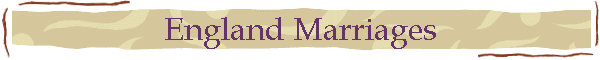 England Marriages