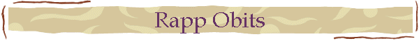 Rapp Obits